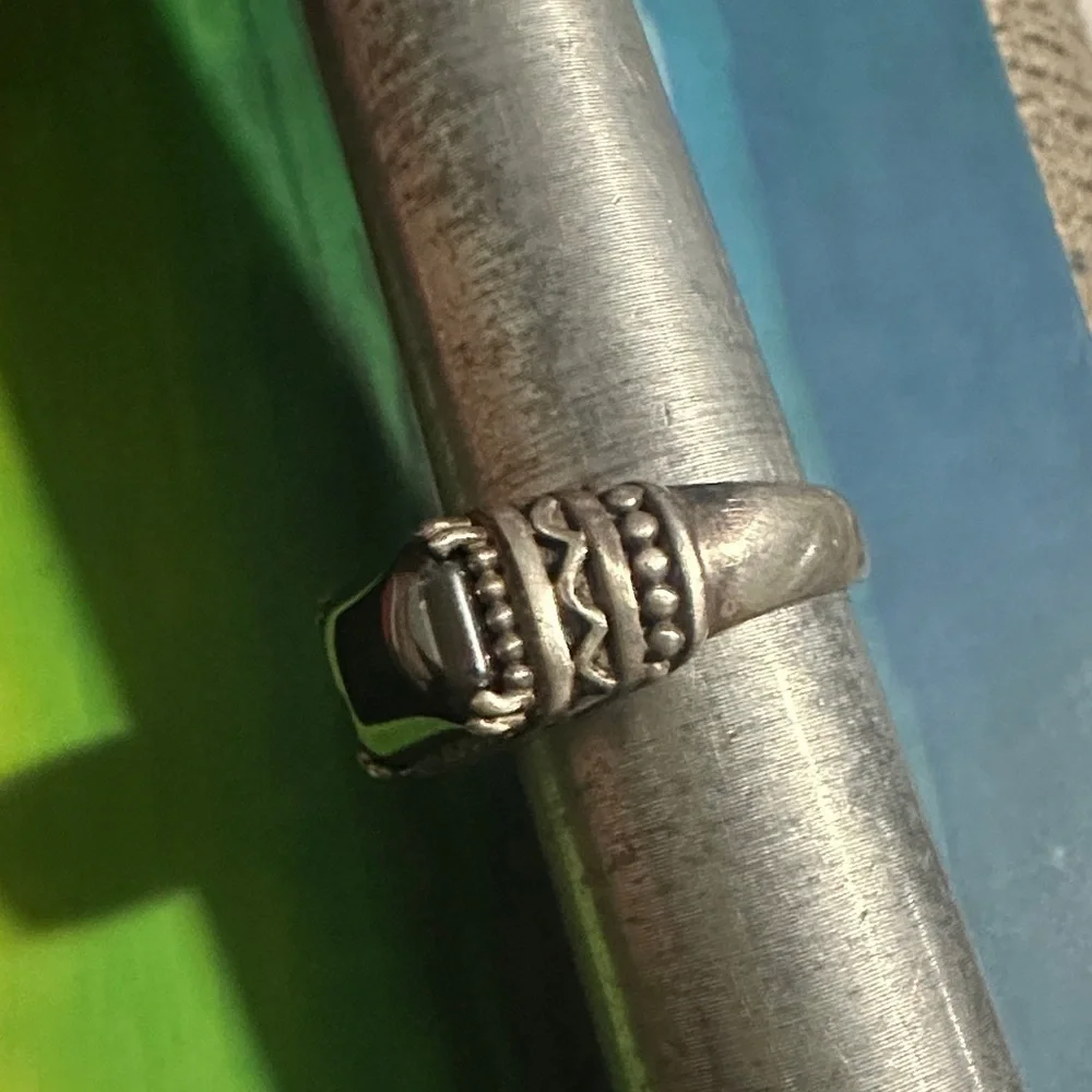 925 Hematite Silver Ring